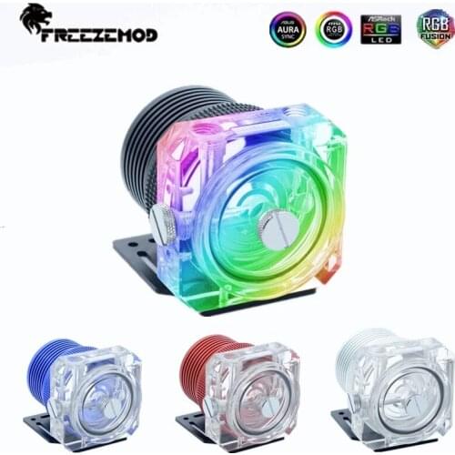 FREEZEMOD D5 Pump Transparent Cover Kit Armor Silent 1300L/H For OD60MM Reservoir Water Cooler Domestic Imported PJ-D5BGTZ
