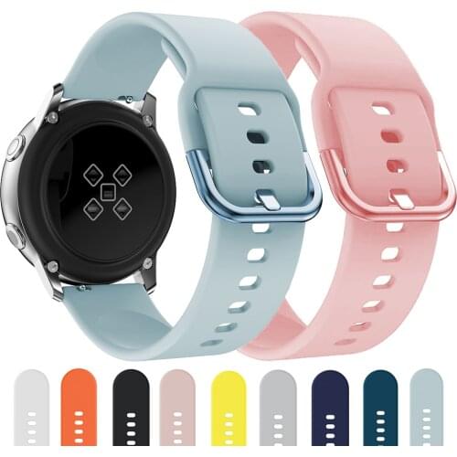 Silicone strap for Samsung Galaxy watch active 2 44mm 46mm gear s3/amazfit GTR GTS bracelet correa HUAWEI watch gt 2e/pro band