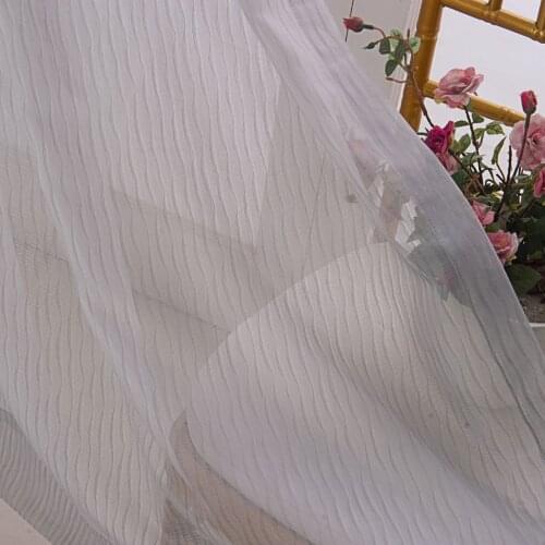 Luxury Tulle Home geometric Jacquard Floral European sheer Window Curtains pencil pleat Grommet top for living bedroom