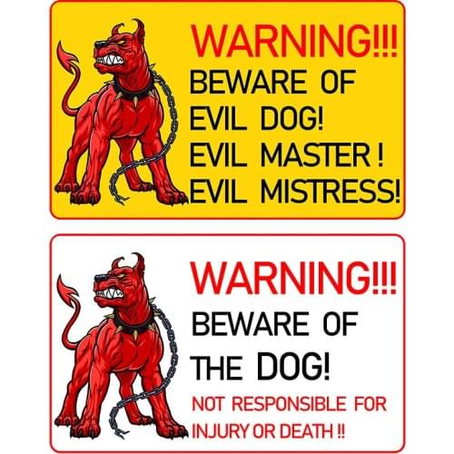 RuleMylife WARNING!!!BEWARE OF THE DOG! Car Stickers Decal Anime Cool Car Accessories Decoration Pegatinas Para Coche