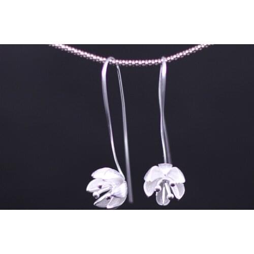 2018 New Arrival Sale Brinco Of Products Thai Handmade Flowers Wholesale S925 Pure Ornaments Thailand Woman Earrings Version B