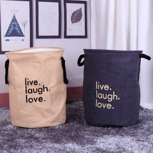 Foldable Storage Basket 35*45cm Waterproof Washing Bag Fabric Storage Basket Clothes Linen Storage Laundry Household Finishing