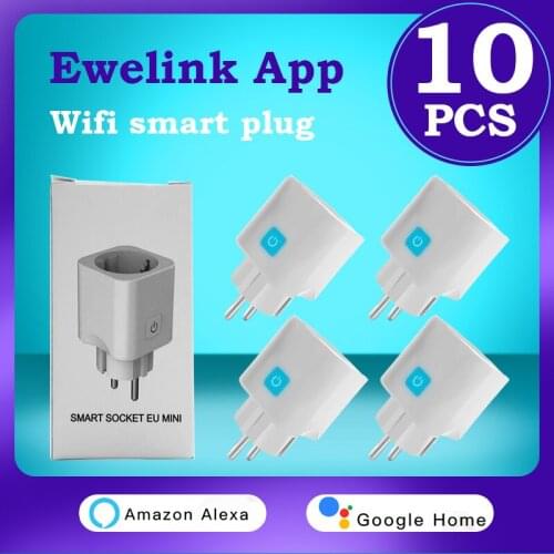 Ewelink WIFI Smart Plug EU 10A Wireless Control On/off Diy Automation Residential Work With Alexa Echo Google Yandex Alice Ifttt