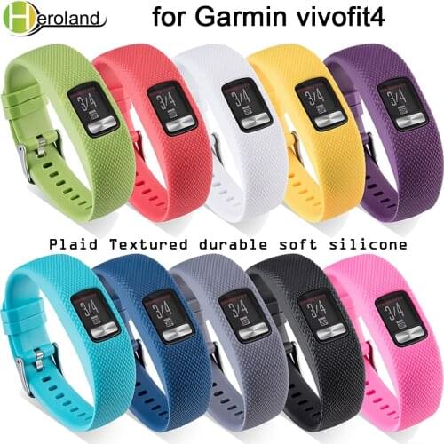 Replacement soft Silicone Watch Band For Garmin VivoFit 4 wristband Bracelet smart sport watch Strap wearable accessories durabl