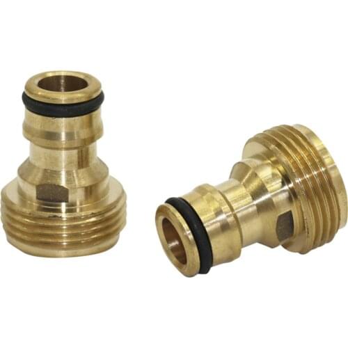2Pcs 3/4 Inch Male Thread Copper Quick Connectors Joints Car Washing Tube Fittings Home Garden Homebrew Watering Irrigation Tool