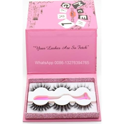 Three Pairs Lashes Book Mink Eyelashes Wholesale Lashes with Box Custom Lashbox Packaging With Logo Private Label Eyelash Case