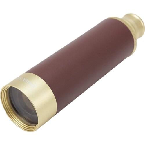 Vintage Monocular 25X30 Telescope Mini Zoom Theatrical Binoculars Eyepiece for Hunting Camping Compact Travel Telescope
