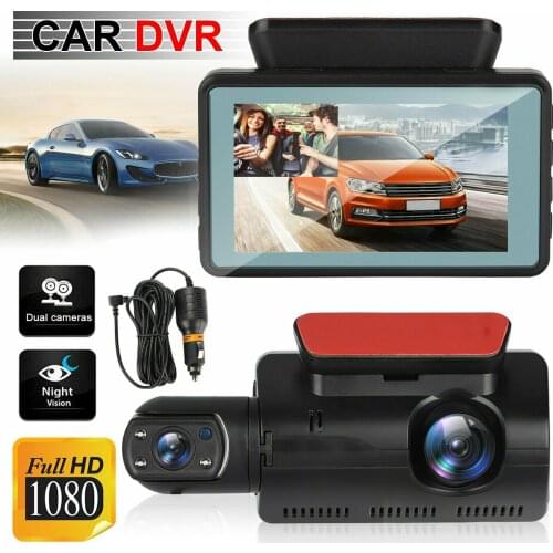 3.0" IPS Full HD Car DVR Dash Cam Dual Lens Interior Camera Video Recorder Auto Registrator Motion Detector DVRs Car Dash Camera