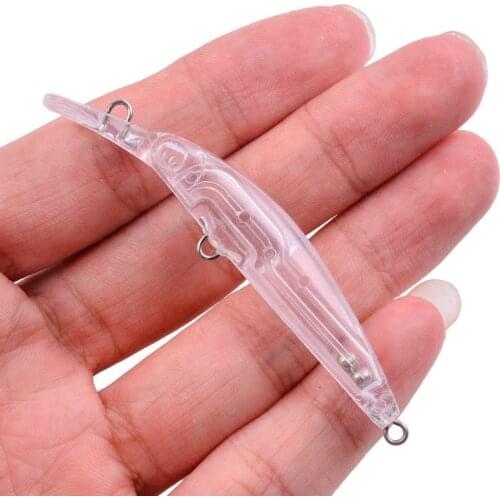 40PCS 3g 7cm blank nude baits crankbait Minnow bait Unpainted Lure Bodies Fishing bait