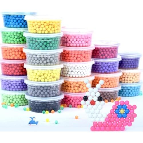 600Pcs Plastic box packag 30 Colors 5mm perlen Water Beads Spray aqua Magic beads Educational Puzzles pegboard for Children Toy