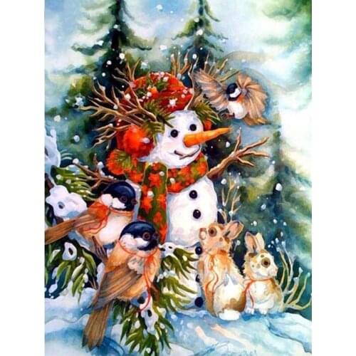 Handicrafts Diamond Embroidery Cartoon Birds Rabbit Diamond Mosaic Cross Stitch Snowman and Animals Full Square Diamond Painting