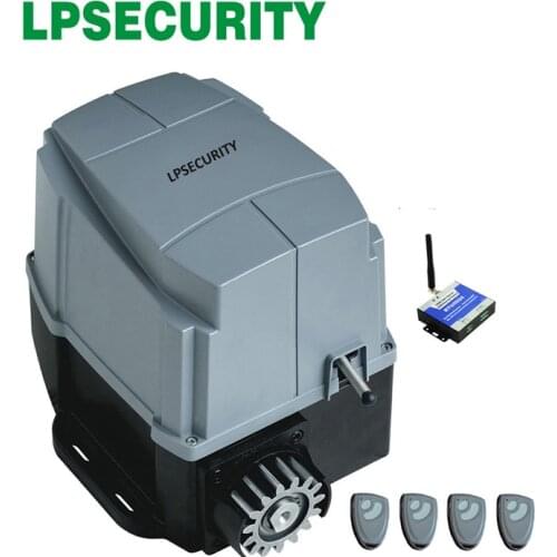 LPSECURITY 1200kg AC engine automatic gate system electric GSM sliding gate door opener motor with optional parts