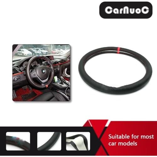 Car Steering Wheel Cover Size M power For BMW E60 E46 E39 E60 E90 F30 E36 F10 X5 E70 X5 E53 E30 F20 E34