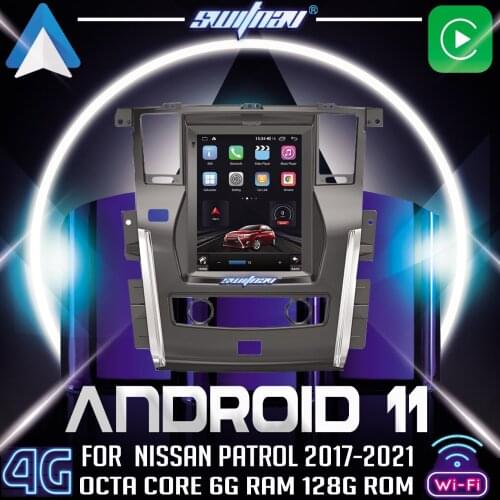 SWITNAV For Tesla Style Android 10 CAR DVD For Nissan Patrol 2017-2021 car Player audio gps display screen Monitor
