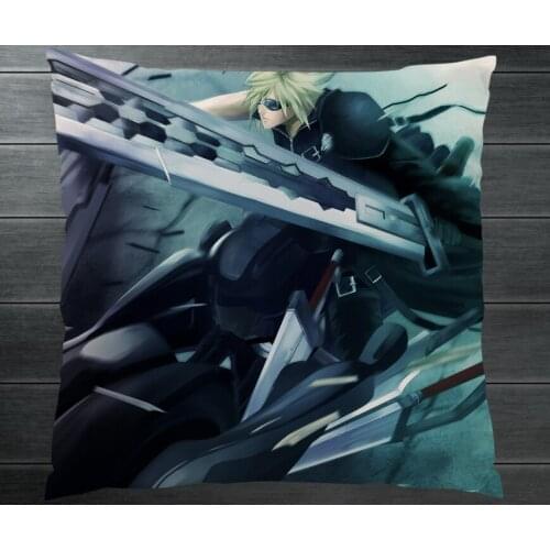 Final.Fantasy VII FF7 Cloud.Strife fanart Two Side Pillowcase 40cm Pillow Case Cover Cosplay Anime Otaku Gift BED/SOFA/CAR Decor