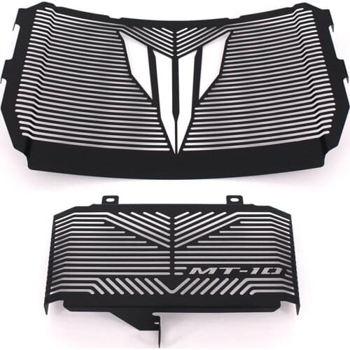 Black Motorcycle Accessories Radiator Guard Protector Grille Grill Cover For YAMAHA MT10 MT-10 MT 10 2016 2017 2018
