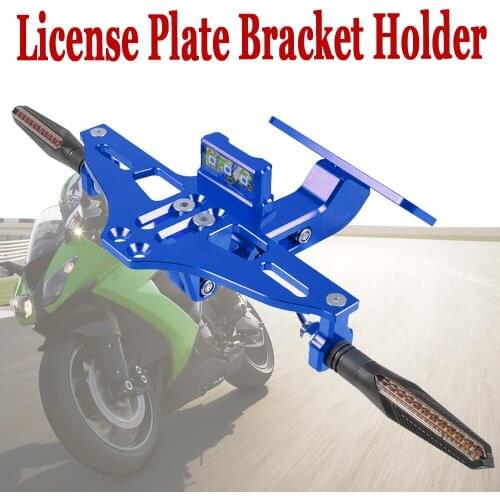 CNC Motorcycle License Plate Holder Moto indicator Bracket With Led Lamp For 125 250 390 690 Enduro SMC 990 Supermoto