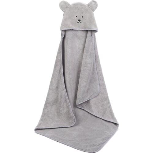 Baby Poncho Bath Towel Velvet Fleece Hood Infant Towels Blanket Newborn Towel GXMB