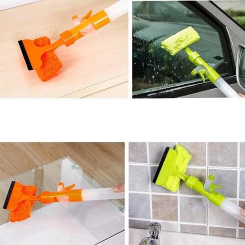 Glass double-sided cleaning scraping Brush Multi-function Window Cleaner Water-jet Home Car Window Glass Spray Water Cleaning