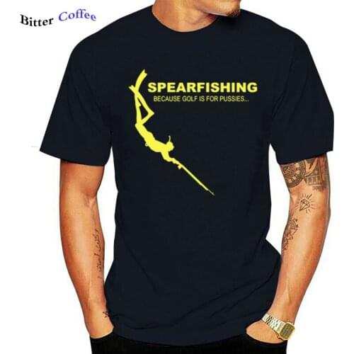Funny Spearfishing Scuba Diver Printed T Shirt Men Summer Cotton Harajuku Short Sleeve O Neck Streetwear T-shirt New Shirts