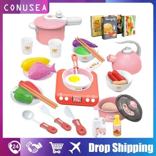 Simulation Children Mini Kitchen Toy food Cooker Interactive Toy Cookware Pot Pan Kids Pretend Play House Role Playing Girls Toy