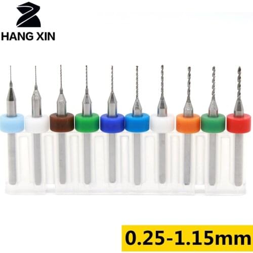 Tungsten Carbide PCB Drill 0.3-1.2mm 10PCS CNC Router Wood Tool Mini Carving Metalworking Multifunction core drill bit