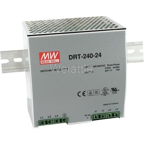MEAN WELL original DRT-240-24 24V 10A meanwell DRT-240 24V 240W Single Output Industrial DIN RAIL Power Supply