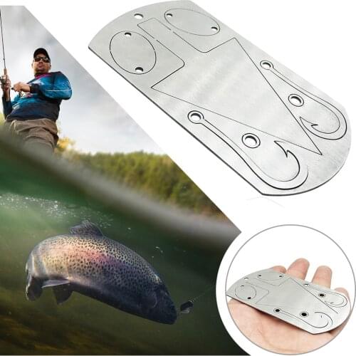 Multifunctional Fishhook Card 5 in 1 Outdoor Portable Easy Fishing Model Stainless Steel Carrying Outdoor Camping Tool
