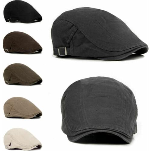 Fashion Men Hat Berets Cap Golf Driving Sun Flat Cap Fashion Cotton Berets Caps for Men Casual Peaked Hat Visors Casquette Hats