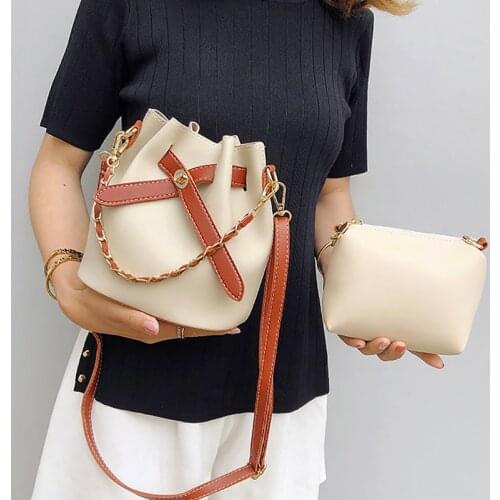 Chuwanglin Fashion Bucket Bags for Women Simple Ladies Luxury Handbags Shoulder Leather Messenger Crossboby Bags bolsa 5281457