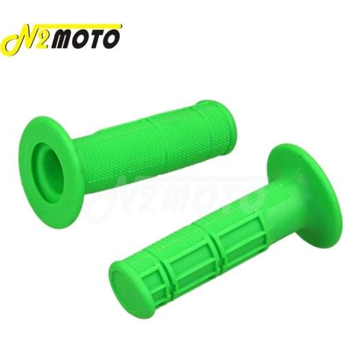 Green 7/8" 22mm Motorcycle Soft Rubber Hand Grips Handle Gel for Kawasaki KLX250 KLR650 KLX140 KLX110 Motocross Pit Dirt Bike