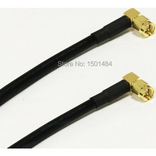 New SMA Male Plug Right Angle Switch SMA Male Plug Right Angle RF coax cable RG58 Wholesale Fast Ship 50CM 20" for WIFI