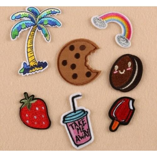 Wholesale 40pcs DIY Embroidered Sewing On Patch Iron-On Patch Stickers For Clothes Sewing Fabric Applique Supplies YO30