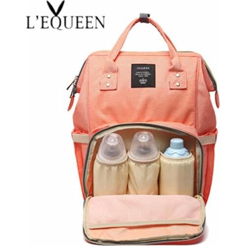 Authentic LAND Mommy Diaper Bags Mother Large Capacity Travel Nappy Backpacks with anti-loss zipper Baby Nursing Bags dropship
