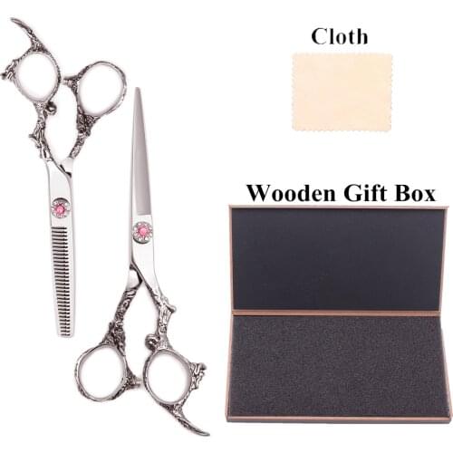 Hairdressing Scissors Professional 5.5" 6" DIY Logo Hair Cutting Scissors 9005# Thinning Shears Barber Shop Salon Dropshipping