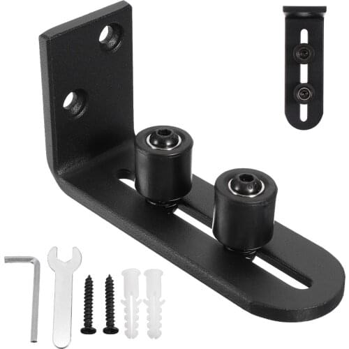 1Set Adjustable Floor Guide Sliding Barn Door Bolt for Door Sliding Fittings Mechanism Sliding Track Wall Screws Ball Bearings