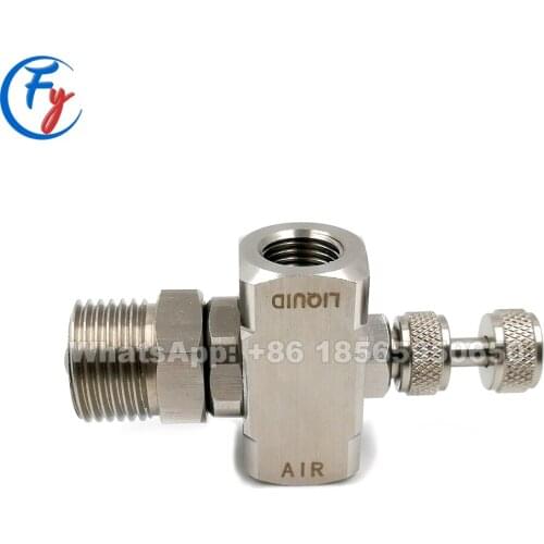 Thick-wall-mounted 1/4 jn air atomizing nozzle, wall installation nozzle, stainless steel air atomizing nozzle