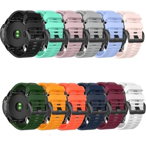 26 22 20MM Watchband Strap for Garmin Fenix 5X 5X Plus 6 6Pro 6X 6XPro 6S Watch Quick Release Silicone Easyfit Wrist Band Strap