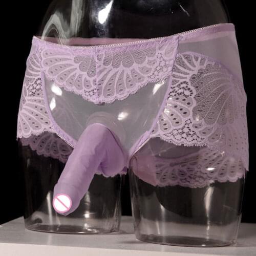 Sexy Men Lace COCkRing G-string U Convex Pouch G-string Lace Sheer See Through Sexy Thong Open Crotch Gay Wear Plus Size F10