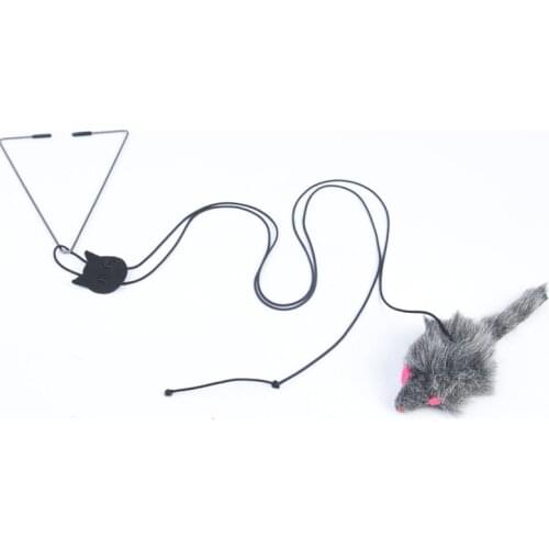 Cat Toy Retractable Hanging Door Type Funny Stick Cat Scratching Rope Mouse Cat Toy Funny Cat Stick Pet Supplies Cat Accessories