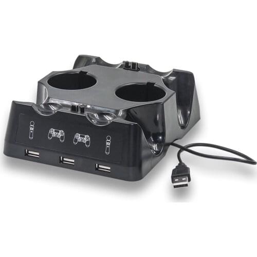 4 in 1 Joypad Controller Charging Dock Game Joystick DC 5V Handle Power Supply Base Stand for PS4 for PS Move controller