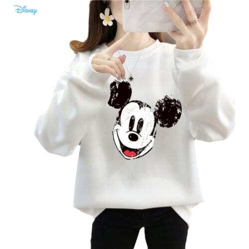 Disney Anime Mickey Poleron Mujer Fall Winter 2021 New Korean Fashion Thick Warm Sweatshirts Ladies 90s Aesthetic Sudadera Y2K