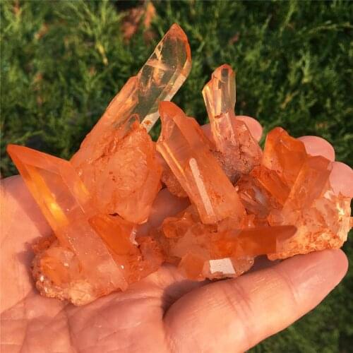 1pcs AAAAA natural red crystal cluster quartz crystal original stone specimen red crystal cluster crystal home decoration