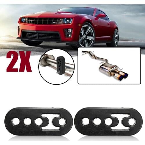 2PCS 12mm Rubber Exhaust Hanger Bracket Tail Pipe Universal Heavy Duty Replacement Mount Car Lengthen 4 Holes