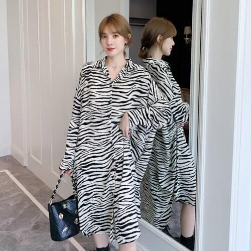 351# Maternity Clothes Spring Autumn Plus Size Loose Stylish Dress for Pregnant Women Pregnancy Clothes