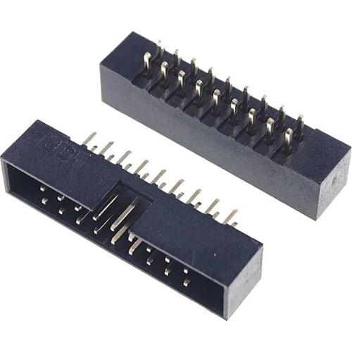 40 Pcs Box Header 18 Pin 2x9P 2.0mm Pitch Male Shrouded PCB straight IDC Socket dual rows space 2.0 Through hole DIP