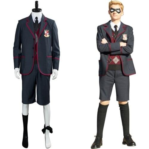 The Umbrella Academy Cosplay Costume School Uniform Boys Outfit Halloween Carnival Cosplay Costumes Tailor Made