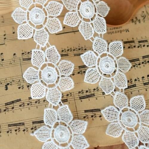 Accessories white lace soluble flowers lace 5 cm wide