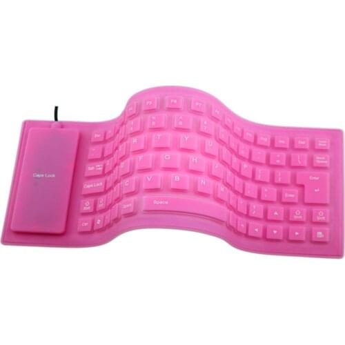 Gaming Keyboard 85-key Silicone Mute Soft Keyboard Folding Waterproof Keyboard Portable Mini Wired Keyboard Computer Keyboard