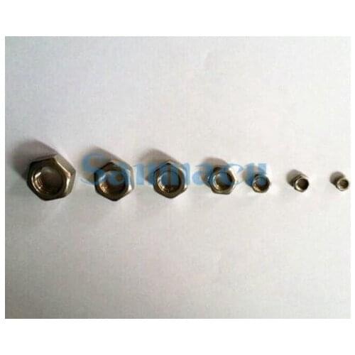 LOT 10 M3/4/5/6/8/10/12/14/16/18/20 TA2 GR2 Ti Titanium Hex Head Screw Nuts